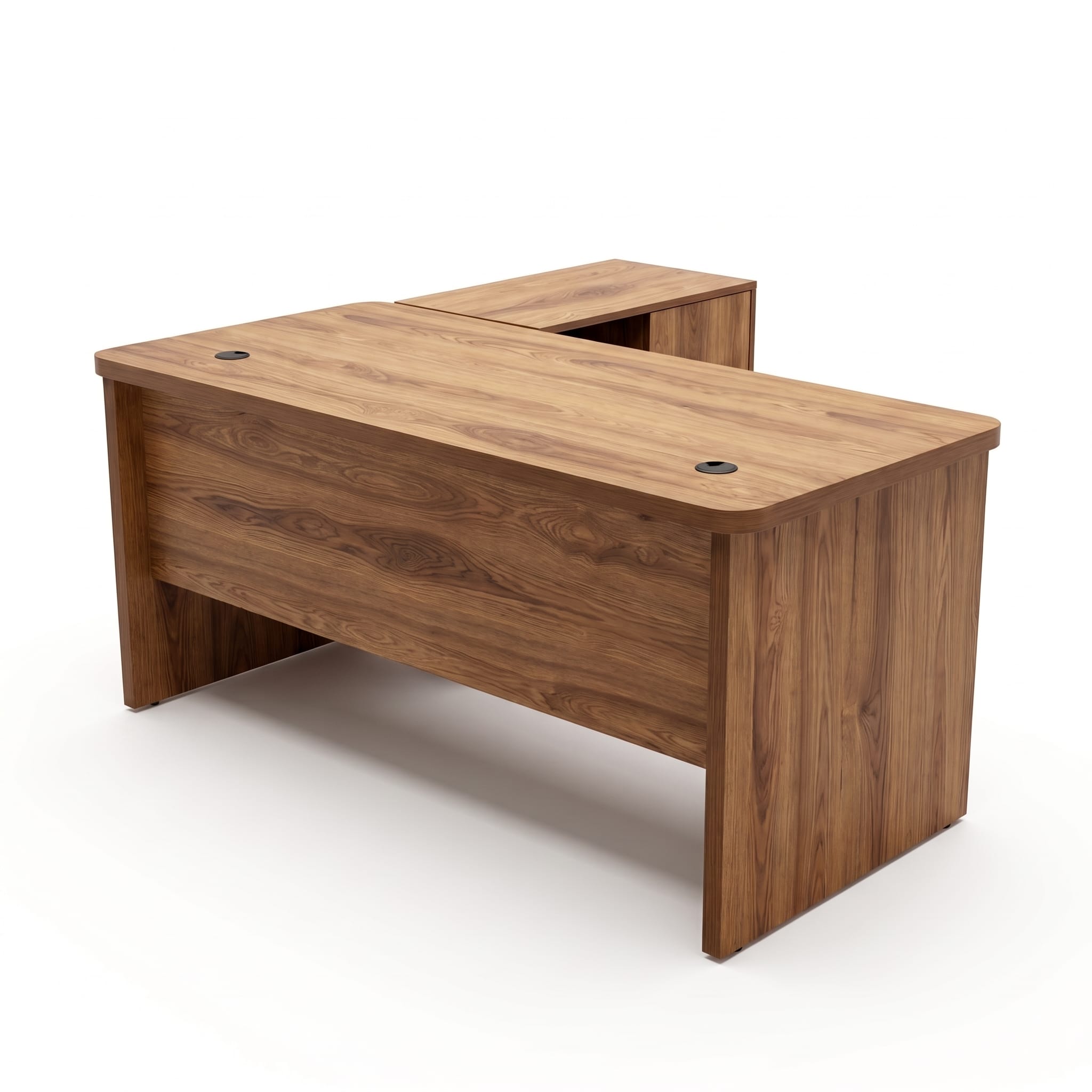 Bureau de Direction MDF avec Retour Mobile et Caisson 3 Tiroirs